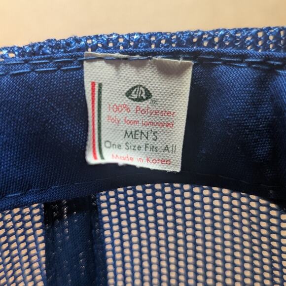 Vintage 80s Citgo Spartan Oil Trucker Hat Mesh Snapback Yougan Blue Made Korea - Picture 5 of 7